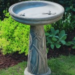 2 piece dragonfly birdbath